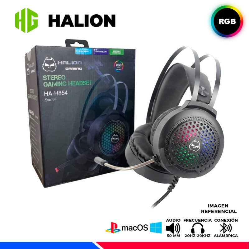 AURICULAR GAMING HALION HA-H854 SPARROW RGB AURICULAR GAMING HALION HA-H854 SPARROW RGB