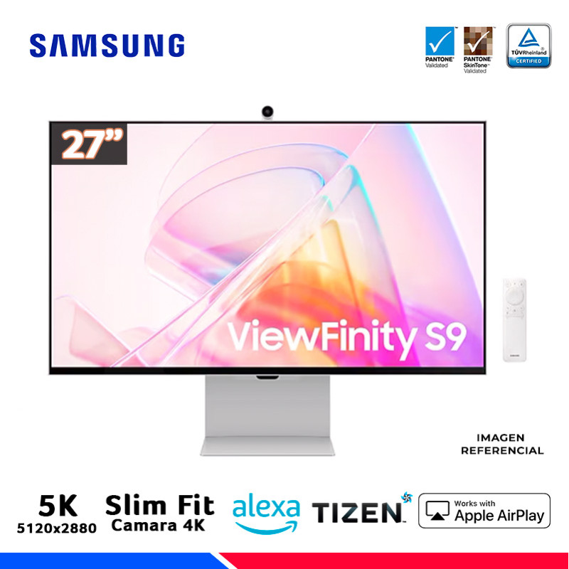 MONITOR SAMSUNG LS27C900PANXZA, ViewFinity S9, 27" IPS, 5K, 60Hz, Cámara SlimFit 4K MONITOR SAMSUNG LS27C900PANXZA, ViewFinity S9, 27" IPS, 5K, 60Hz, Cámara SlimFit 4K
