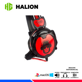 AURICULAR GAMING HALION S2 MONKEY NEGRO/ROJO