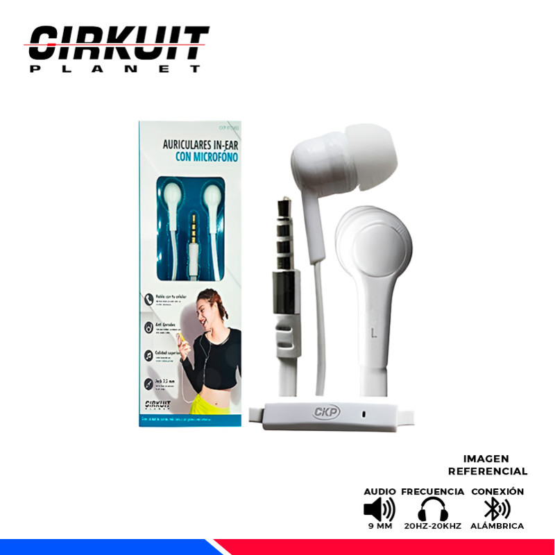 Microfono Auricular CKP-EP2483 Blanco Cirkuit Planet Microfono Auricular CKP-EP2483 Blanco Cirkuit Planet