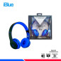 AURICULAR IBLUE S019, BLUETOOTH/FM/MICRO SD, BLACK/BLUE