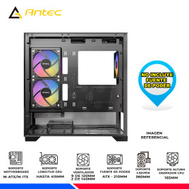 CASE ANTEC CX500M ELITE BK, 3 COOLER ARGB, V/TEMPLADO