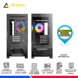 CASE ANTEC CX500M ELITE BK, 3 COOLER ARGB, V/TEMPLADO