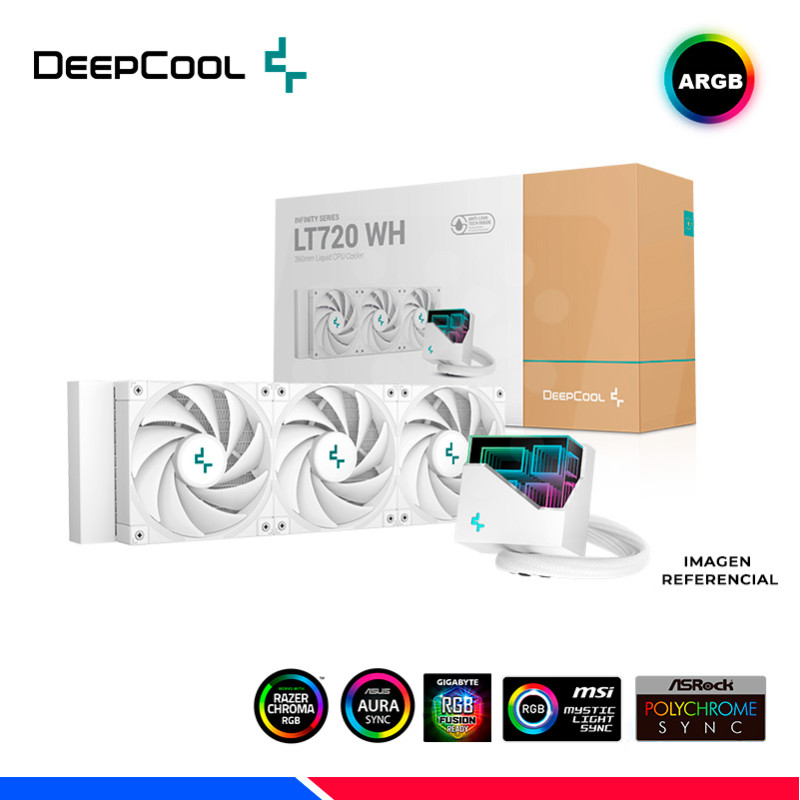 REFRIGERACION LIQUIDA DEEPCOOL LT720 WH, RGB REFRIGERACION LIQUIDA DEEPCOOL LT720 WH, RGB