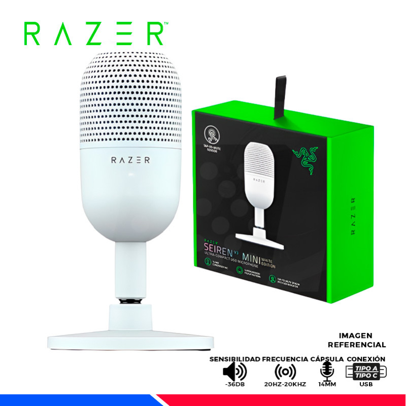 MICROFONO RAZER SEIREN V3 MINI, USB, WHITE