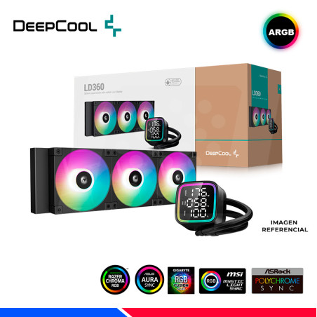 REFRIGERACION LIQUIDA DEEPCOOL LD360, PANTALLA, ARGB