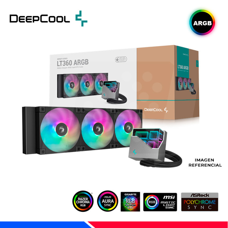 REFRIGERACION LIQUIDA DEEPCOOL LT360, ARGB REFRIGERACION LIQUIDA DEEPCOOL LT360, ARGB
