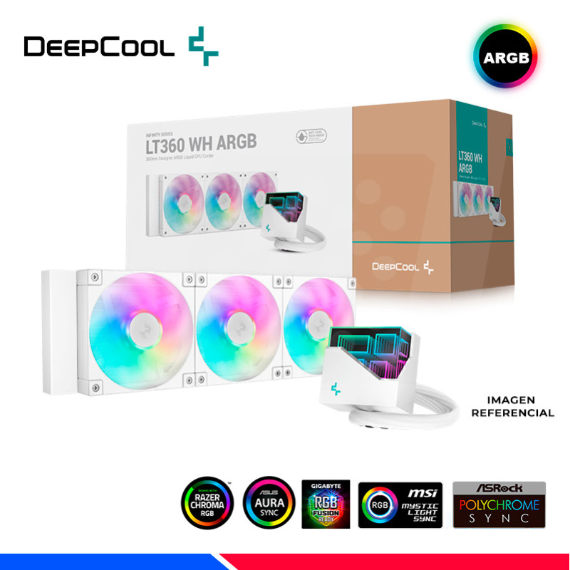 REFRIGERACION LIQUIDA DEEPCOOL LT360 WH, ARGB REFRIGERACION LIQUIDA DEEPCOOL LT360 WH, ARGB