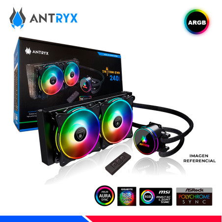 REFRIGERACION LIQUIDA ANTRYX TRITON EVO 240 BLACK ARGB