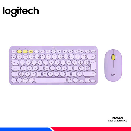 KIT LOGITECH, TECLADO K380  + MOUSE PEBBLE M350, LAVENDER