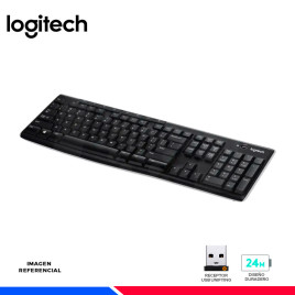TECLADO INALAMBRICO LOGITECH K270, RECEPTOR UNIFYING, BLACK