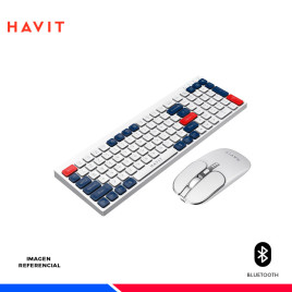 KIT TECLADO Y MOUSE HAVIT KB830W-SP, INALAMBRICO/BT