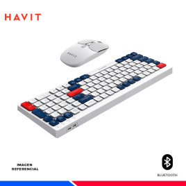 KIT TECLADO Y MOUSE HAVIT KB830W-SP, INALAMBRICO/BT