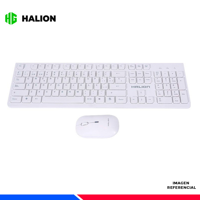 KIT TECLADO Y MOUSE HALION INALABRICO HA-K652C WHITE KIT TECLADO Y MOUSE HALION INALABRICO HA-K652C WHITE