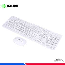 KIT TECLADO Y MOUSE HALION INALABRICO HA-K652C WHITE