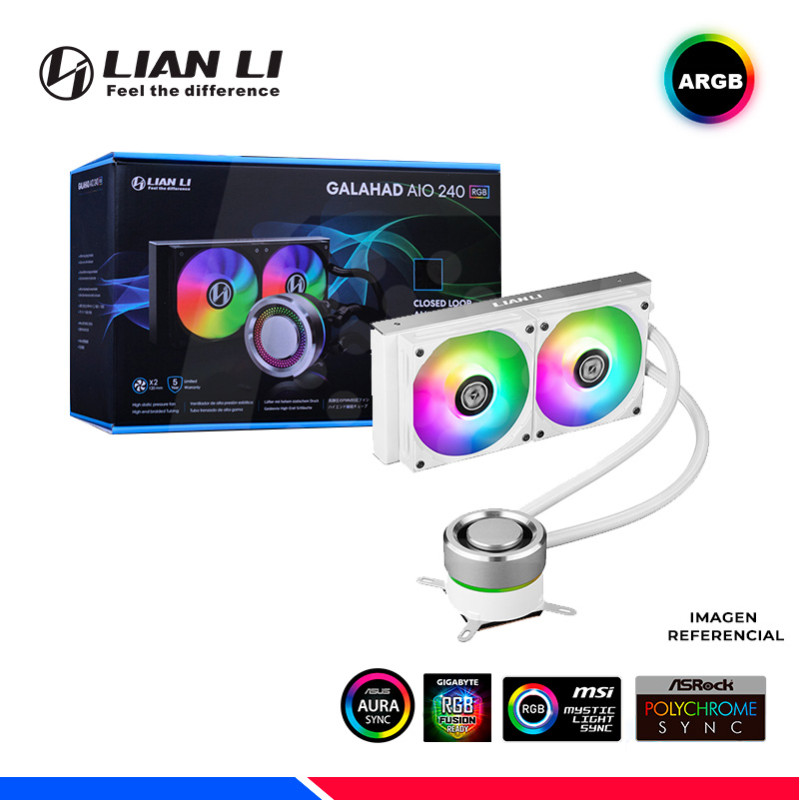 REFRIGERACION LIQUIDA LIAN LI GALAHAD 240 WHITE ARGB