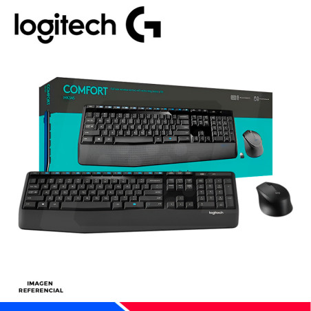 KIT TECLADO Y MOUSE LOGITECH INALAMBRICO MK345 BLACK