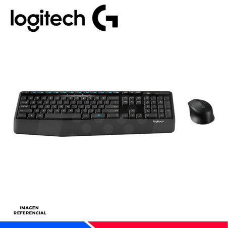 KIT TECLADO Y MOUSE LOGITECH INALAMBRICO MK345 BLACK