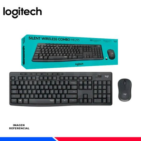 KIT TECLADO Y MOUSE LOGITECH INALAMBRICO MK295, NEGRO