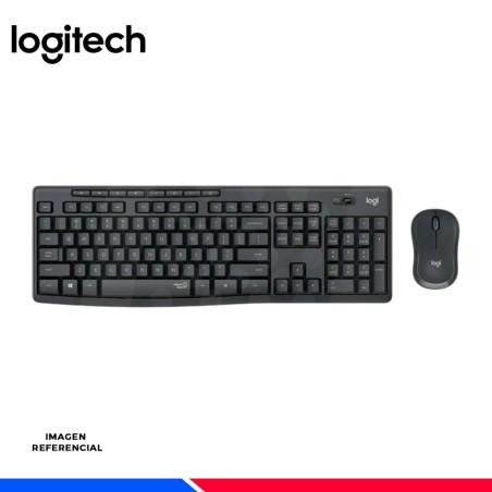 KIT TECLADO Y MOUSE LOGITECH INALAMBRICO MK295, NEGRO