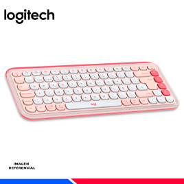 COMBO LOGITECH TECLADO + MOUSE POP ICON, BT/WIRELESS, ROSADO