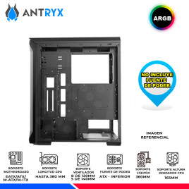 CASE ANTRYX SENTRY PLUS, 4 COOLER ARGB,