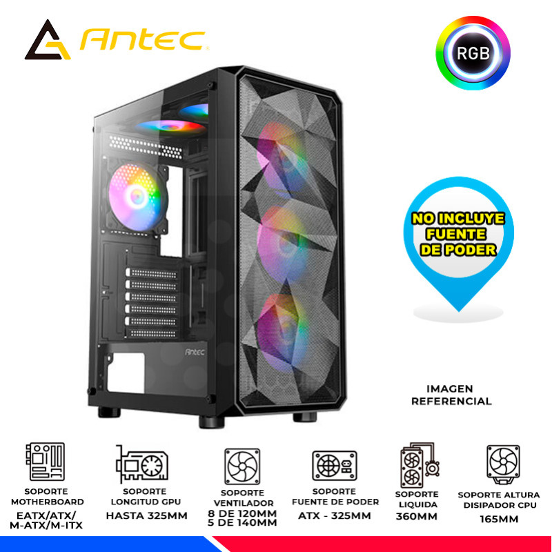 CASE GAMING ANTEC AX83 RGB EXTREME, V/TEMPLADO