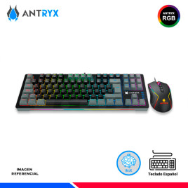 KIT GAMING ANTRYX GC-5500, TECLADO MECANICO + MOUSE, SWITCH BLUE