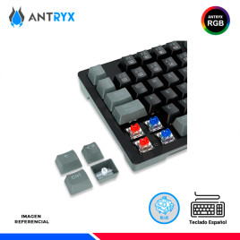 KIT GAMING ANTRYX GC-5500, TECLADO MECANICO + MOUSE, SWITCH BLUE