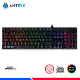 KIT GAMING ANTRYX GC-3100 BLACK, TECLADO SWITCH RED Y MOUSE