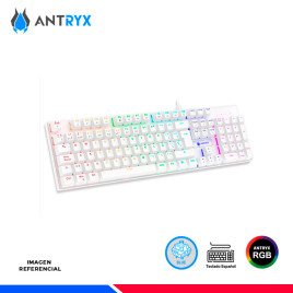 KIT GAMING ANTRYX GC-3100 WHITE, TECLADO SWITCH BLUE Y MOUSE