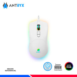 KIT GAMING ANTRYX GC-3100 WHITE, TECLADO SWITCH BLUE Y MOUSE