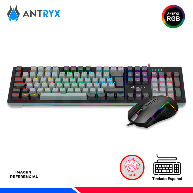 KIT GAMING ANTRYX GC-5600, TECLADO MECANICO + MOUSE, SWITCH BLUE KIT GAMING ANTRYX GC-5600, TECLADO MECANICO + MOUSE, SWITCH BLUE