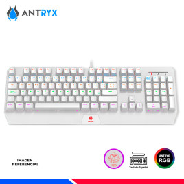 KIT GAMING GC 5100 WHITE ANTRYX, TECLADO + MOUSE, SWITCH RED