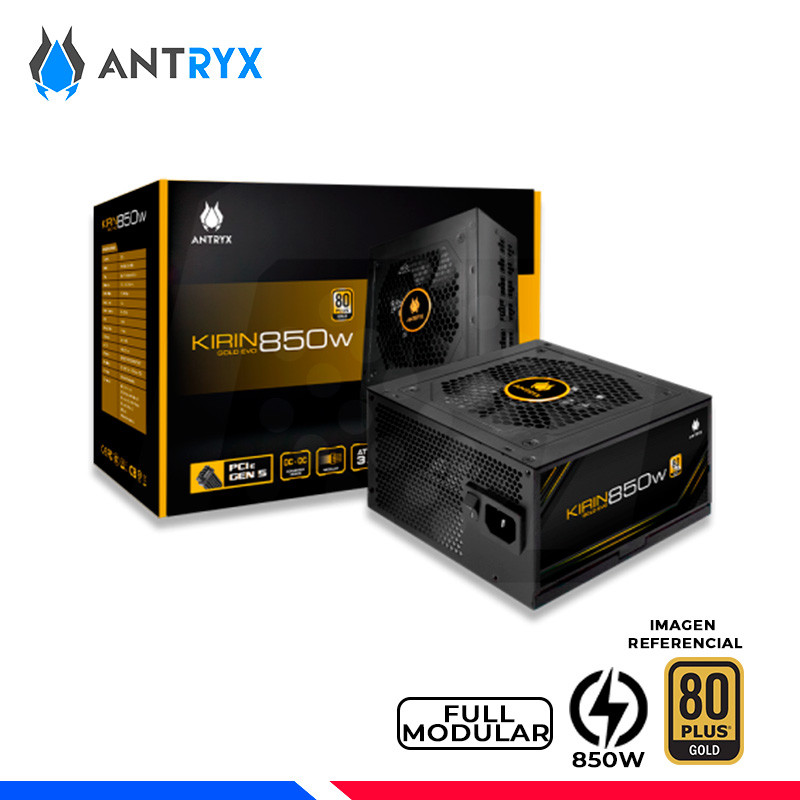 FUENTE DE PODER ANTRYX KIRIN GOLD EVO 850W, 80 PLUS GOLD MODULAR, 850W