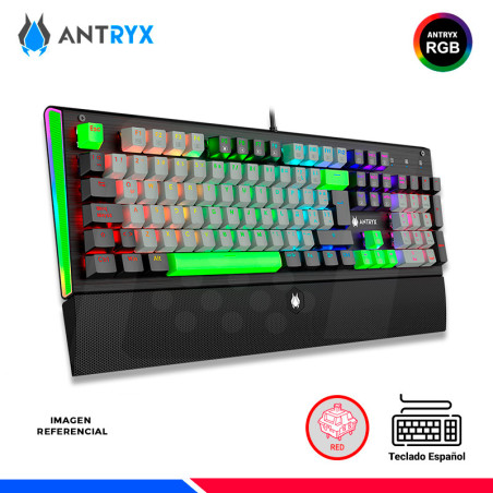 TECLAD MECANICO ANTRYX MK ZIGRA EVO, BLACK/GRAY, SWITCH RED