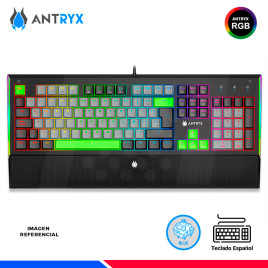 TECLADO MECANICO ANTRYX MK ZIGRA EVO, BLACK/GRAY, SWITCH BLUE