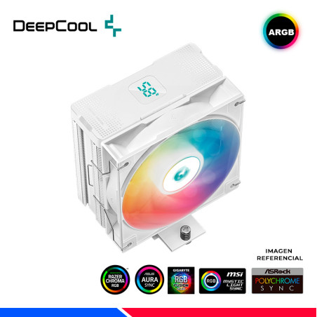 COOLER DE PROCESADOR DEEPCOOL AG400 DIGITAL WH, ARGB