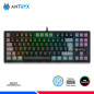 TECLADO MECANICO TKL ANTRYX MK840L BLACK/GRAY, SWITCH BLUE