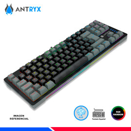 TECLADO MECANICO TKL ANTRYX MK840L BLACK/GRAY, SWITCH BLUE