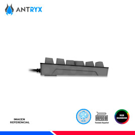 TECLADO MECANICO TKL ANTRYX MK840L BLACK/GRAY, SWITCH BLUE