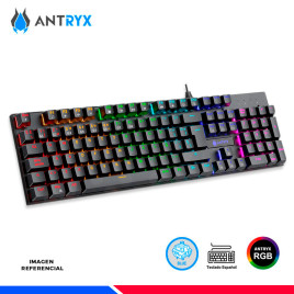 KIT GAMING ANTRYX GC-3100 X3 BLACK, TECLADO SWITCH BLUE, MOUSE Y AURICULAR