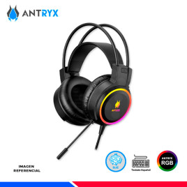 KIT GAMING ANTRYX GC-3100 X3 BLACK, TECLADO SWITCH BLUE, MOUSE Y AURICULAR
