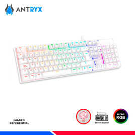 KIT GAMING ANTRYX GC-3100 X3 WHITE, TECLADO SWITCH RED, MOUSE, AURICULARES