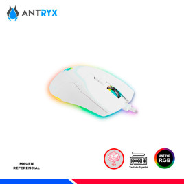 KIT GAMING ANTRYX GC-3100 X3 WHITE, TECLADO SWITCH RED, MOUSE, AURICULARES