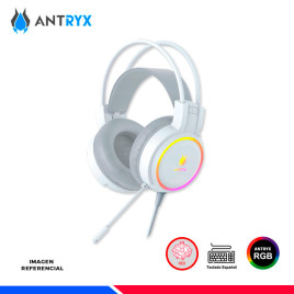 KIT GAMING ANTRYX GC-3100 X3 WHITE, TECLADO SWITCH RED, MOUSE, AURICULARES