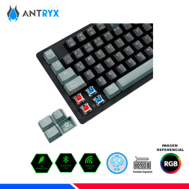 TECLADO MECANICO INALAMBRICO ANTRYX MK845 TRIX, SWITCH BLUE
