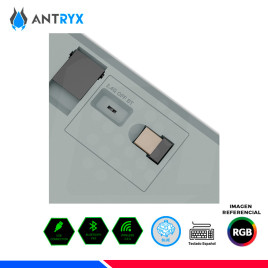 TECLADO MECANICO INALAMBRICO ANTRYX MK845 TRIX, SWITCH BLUE