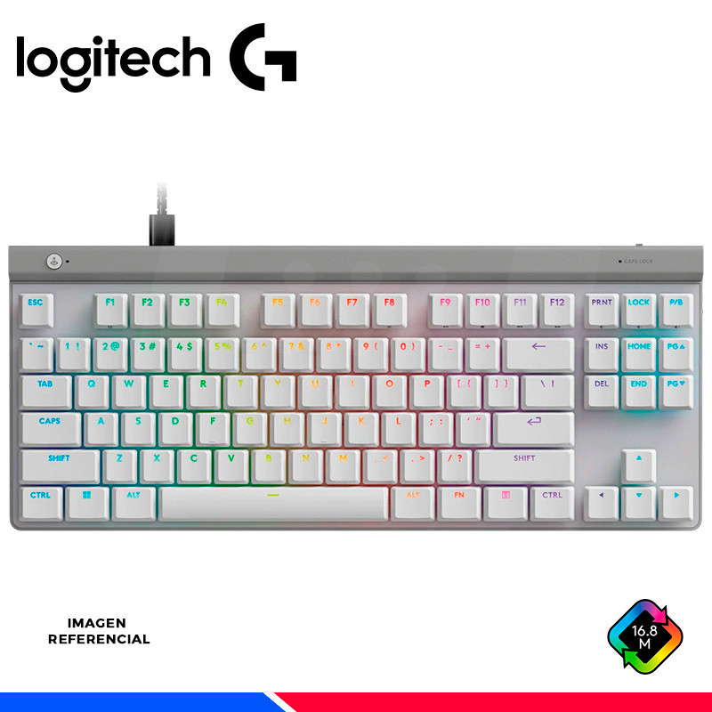 TECLADO GAMING LOGITECH G515 TKL, LIGHTSYNC RGB, WHITE