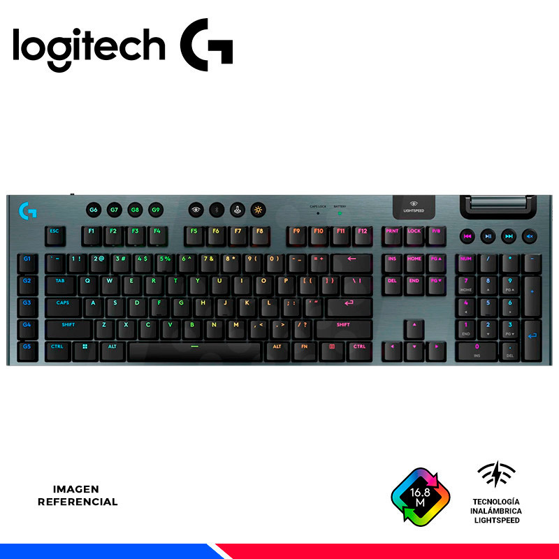 TECLADO GAMING LOGITECH G915 X LIGHTSPEED, INALAMBRICO, RGB, BLACK TECLADO GAMING LOGITECH G915 X LIGHTSPEED, INALAMBRICO, RGB, BLACK